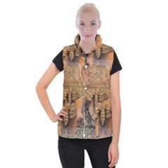 Night Moth Women s Button Up Vest by Riverwoman