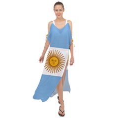 Argentina Flag Maxi Chiffon Cover Up Dress by FlagGallery