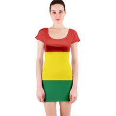 Bolivia Flag Short Sleeve Bodycon Dress by FlagGallery