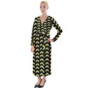 Pride rainbow flag pattern Velvet Maxi Wrap Dress View1