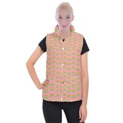 Pride Rainbow Flag Pattern Women s Button Up Vest by Valentinaart