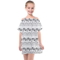 Notes Lines Music Kids  One Piece Chiffon Dress by Mariart