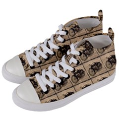 Indian Motorcycle Women s Mid-top Canvas Sneakers by ArtworkByPatrick