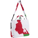 Malawi Flag Map Geography Outline Square Shoulder Tote Bag View2