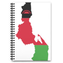 Malawi Flag Map Geography Outline 5 5  X 8 5  Notebook by Sapixe