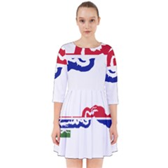 Gambia Flag Map Geography Outline Smock Dress by Sapixe