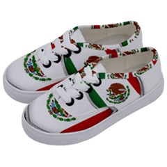 Flag Mexico Country National Kids  Classic Low Top Sneakers by Sapixe