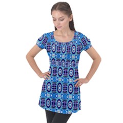 E 6 1 Puff Sleeve Tunic Top by ArtworkByPatrick