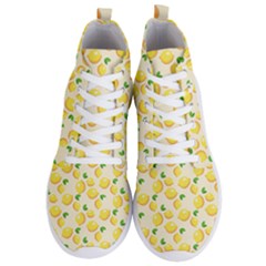 Fruits Template Lemons Yellow Men s Lightweight High Top Sneakers by Pakrebo