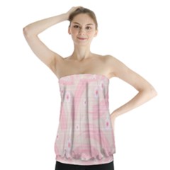 Background Non Seamless Pattern Pink Strapless Top by Pakrebo