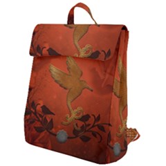 Elegant Decorative Bird Flap Top Backpack by FantasyWorld7