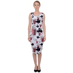 Movies And Popcorn Sleeveless Pencil Dress by bloomingvinedesign