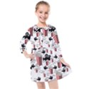 Movies and Popcorn Kids  Quarter Sleeve Shirt Dress View1