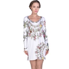 Lady Of The Flowers - By Larenard Studios Long Sleeve Nightdress by LaRenard