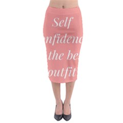 Self Confidence  Midi Pencil Skirt by Abigailbarryart