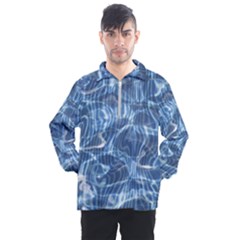 Abstract Blue Diving Fresh Men s Half Zip Pullover by HermanTelo