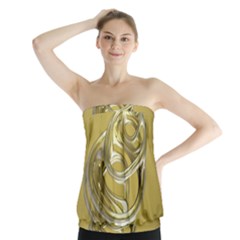 Fractal Abstract Artwork Strapless Top by HermanTelo