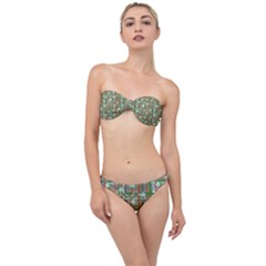 Textile Fabric Classic Bandeau Bikini Set by HermanTelo