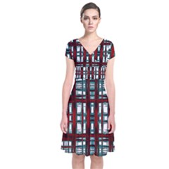 I 5 Short Sleeve Front Wrap Dress by ArtworkByPatrick