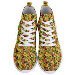 Background Pattern Structure Fruit Men s Lightweight High Top Sneakers by Pakrebo