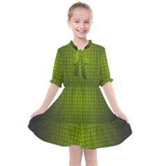 Hexagon Background Circle Kids  All Frills Chiffon Dress by HermanTelo