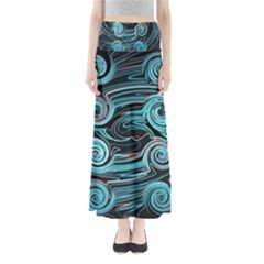 Background Neon Abstract Full Length Maxi Skirt by HermanTelo