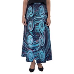 Background Neon Abstract Flared Maxi Skirt by HermanTelo