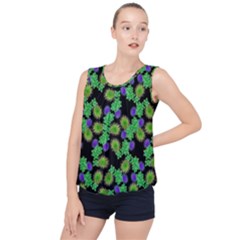 Flowers Pattern Background Bubble Hem Chiffon Tank Top by HermanTelo