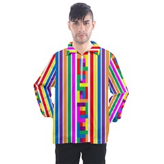 Rainbow Geometric Spectrum Men s Half Zip Pullover by Mariart