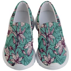 Vintage Floral Pattern Kids  Lightweight Slip Ons by Sobalvarro