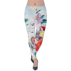 Floral Bouquet Velvet Leggings by Sobalvarro