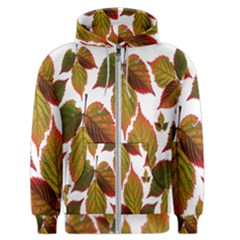 Leaves Autumn Fall Colorful Men s Zipper Hoodie by Simbadda