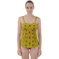 Bloom On In  The Sunshine Decorative Twist Front Tankini Set by pepitasart