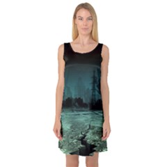 Industry Setting World Urban Sleeveless Satin Nightdress by Sudhe