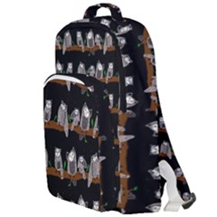 Cute Owl Pattern Double Compartment Backpack by bloomingvinedesign