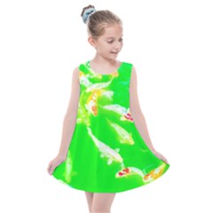 Koi Carp Scape Kids  Summer Dress by essentialimage