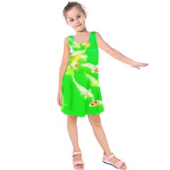 Koi Carp Scape Kids  Sleeveless Dress by essentialimage