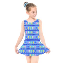 Ice Cream Bar Pattern Kids  Skater Dress Swimsuit by bloomingvinedesign