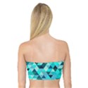 Teal Triangles Pattern Bandeau Top View2