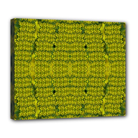 Flowers In Yellow For Love Of The Decorative Deluxe Canvas 24  X 20  (stretched) by pepitasart