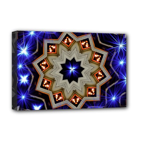 Background Mandala Star Deluxe Canvas 18  X 12  (stretched) by Mariart