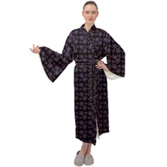 Lilac Firecracker Heart Pattern Maxi Velour Kimono by snowwhitegirl