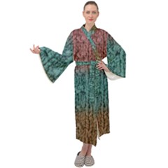 Knitted Wool Ombre 1 Maxi Velour Kimono by snowwhitegirl