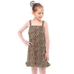 Knitted Wool Brown Kids  Overall Dress by snowwhitegirl