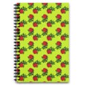 Red Roses Lime Green 5.5  x 8.5  Notebook View1