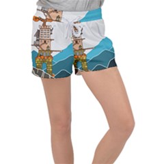 Art Artwork Drawing Painting Women s Velour Lounge Shorts by Simbadda