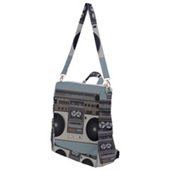 Radio Cassette Speaker Sound Audio Crossbody Backpack by Simbadda