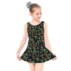 Carrots Pattern Kids  Skater Dress Swimsuit by bloomingvinedesign