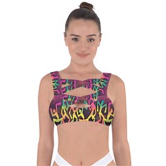 Dancing Colorful Disco Bandaged Up Bikini Top by Bajindul