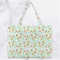 Pumpkin Vines Zipper Medium Tote Bag by bloomingvinedesign